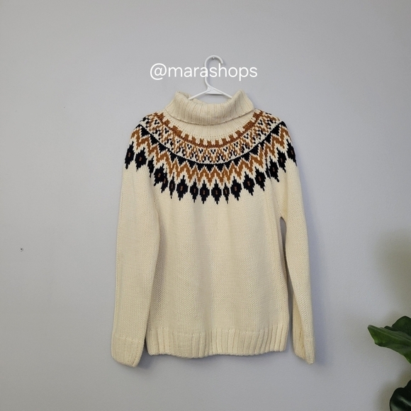 Rachel Zoe Fairisle Turtleneck Sweater - Picture 1 of 4